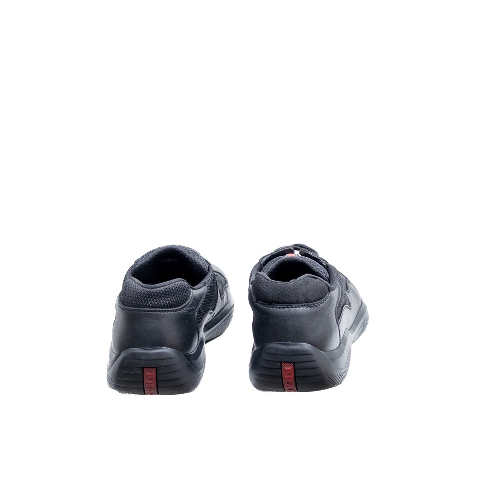 Prada Americas Cup Leather‎ & Mesh Sneakers – Black Size UK 7/ US 8 - Picture 10 of 13